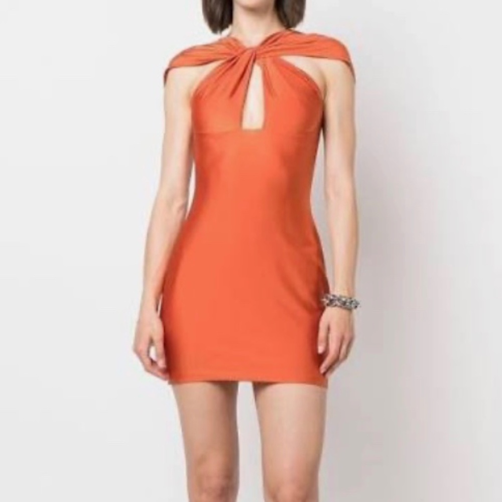 Coperni knot-detail mini dress
